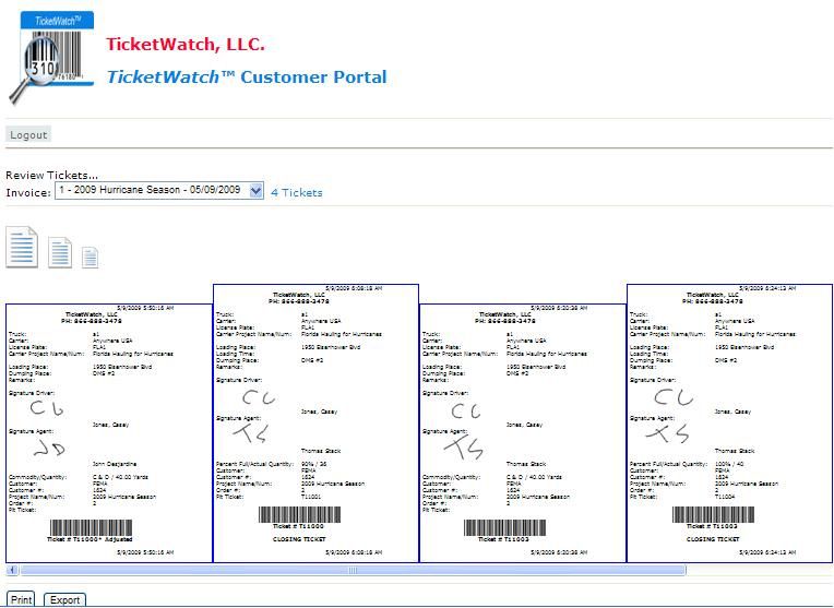 Ticket Tracking Software - GPS Tracking - Trucking Industry Ticket Management - sec